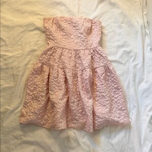 Elegant Blush pink Formal Dress with floral detailing